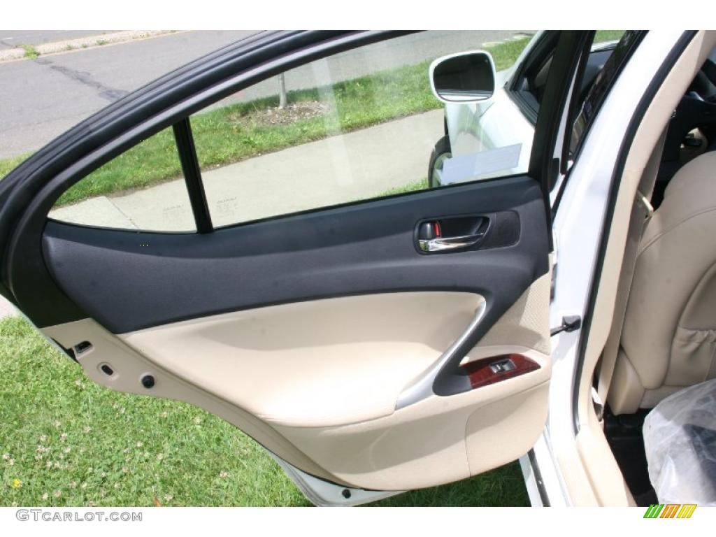 2008 IS 250 AWD - Starfire White Pearl / Cashmere Beige photo #14