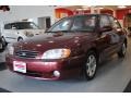 2002 Pepper Red Kia Spectra LS Sedan  photo #3