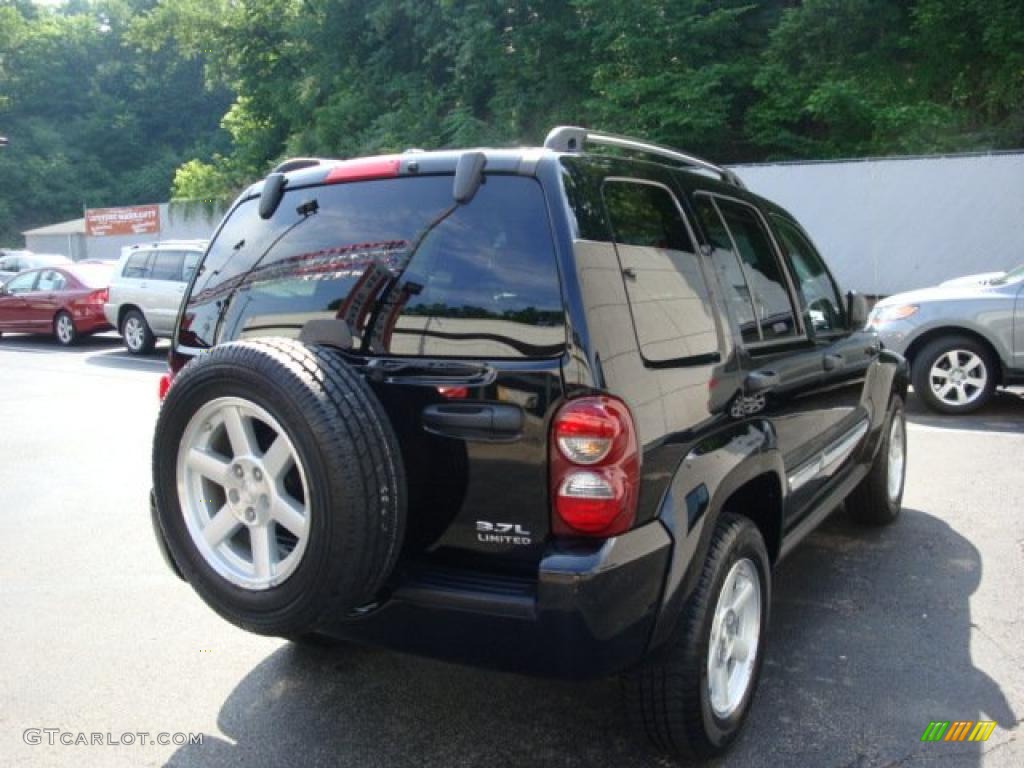 2007 Liberty Limited 4x4 - Black Clearcoat / Medium Slate Gray photo #4