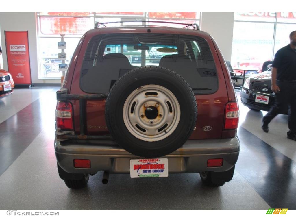 2002 Sportage 4x4 - Pepper Red / Gray photo #6