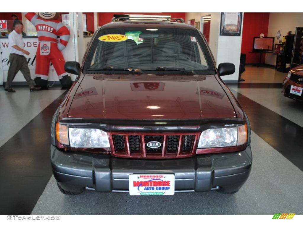 2002 Sportage 4x4 - Pepper Red / Gray photo #10