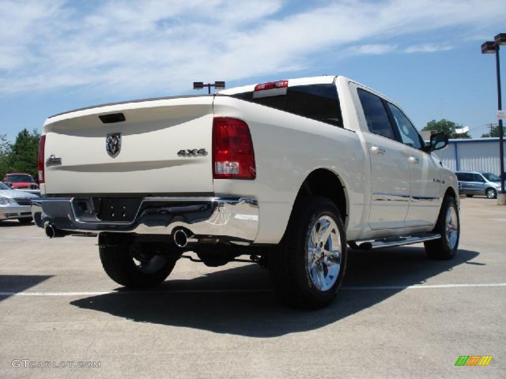 2010 Ram 1500 Big Horn Crew Cab 4x4 - Stone White / Dark Slate/Medium Graystone photo #3