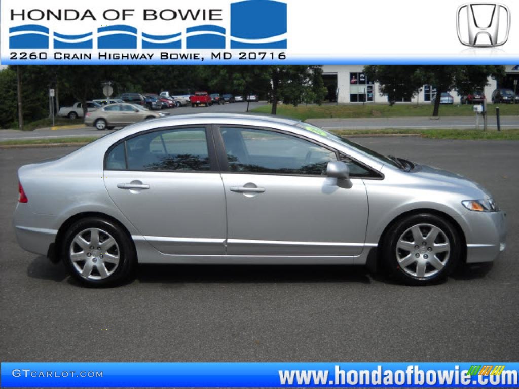 2009 Civic LX Sedan - Alabaster Silver Metallic / Gray photo #2