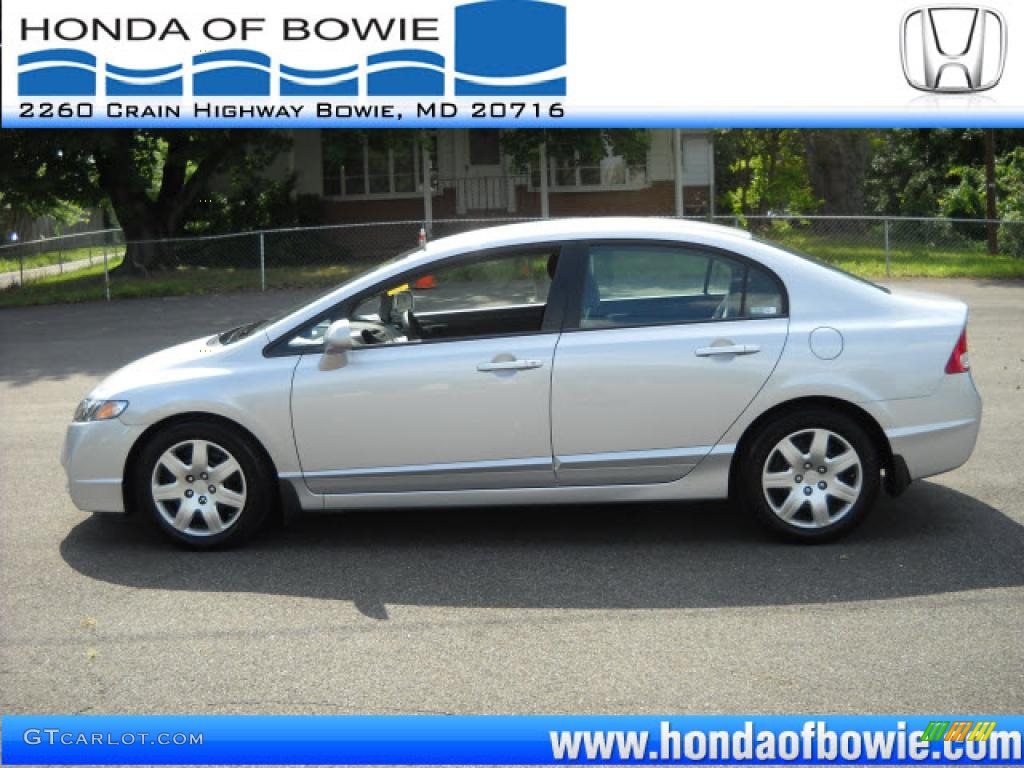 2009 Civic LX Sedan - Alabaster Silver Metallic / Gray photo #6