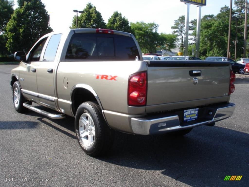 2008 Ram 1500 TRX Quad Cab - Light Khaki Metallic / Khaki photo #6