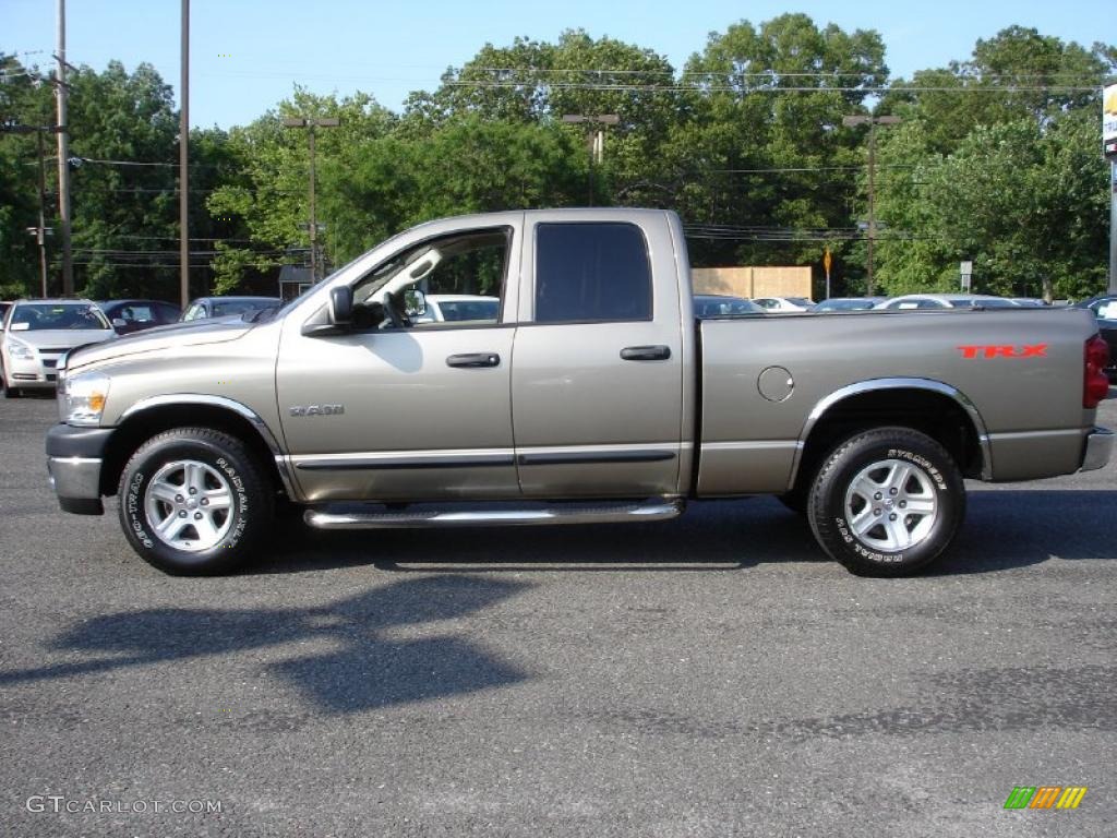 2008 Ram 1500 TRX Quad Cab - Light Khaki Metallic / Khaki photo #9