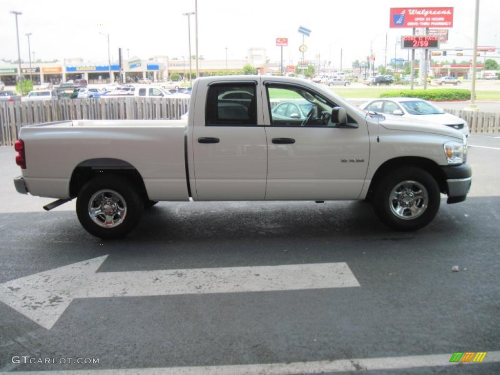 2008 Ram 1500 SXT Quad Cab - Bright White / Medium Slate Gray photo #4