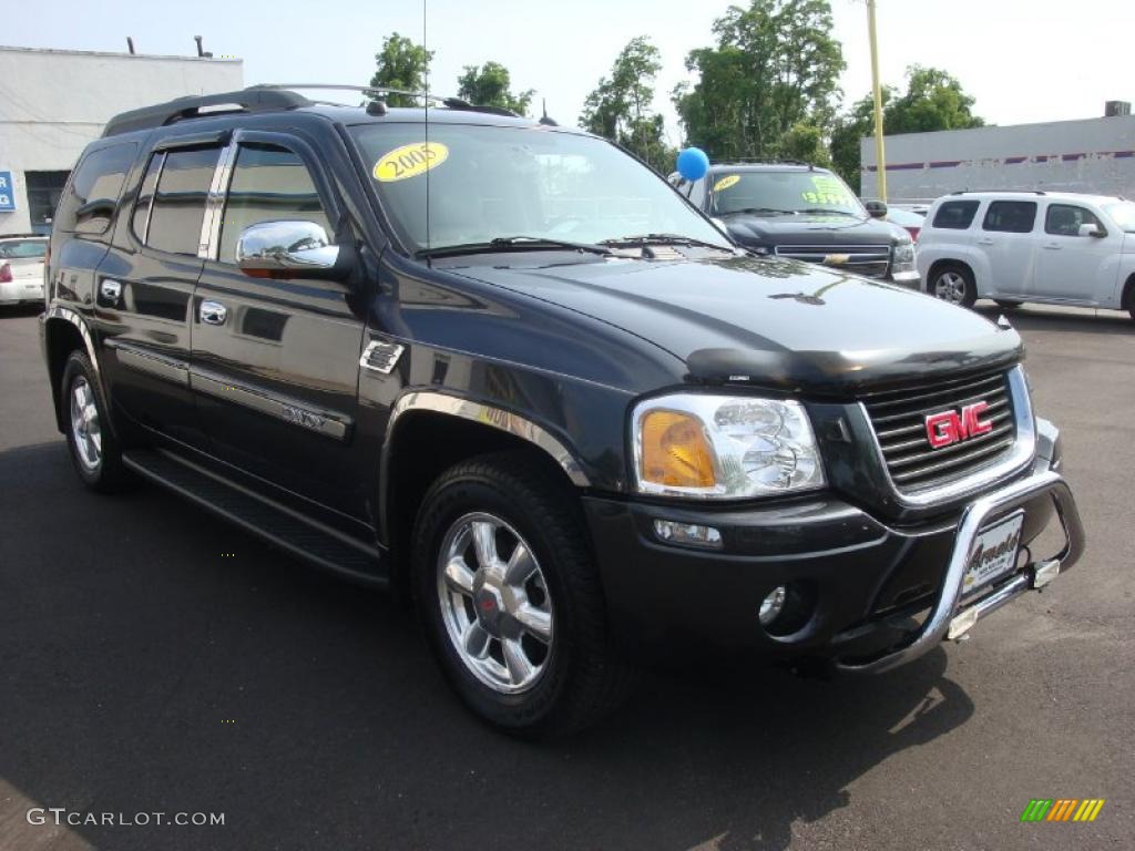 2005 Envoy XL SLT 4x4 - Onyx Black / Light Gray photo #7