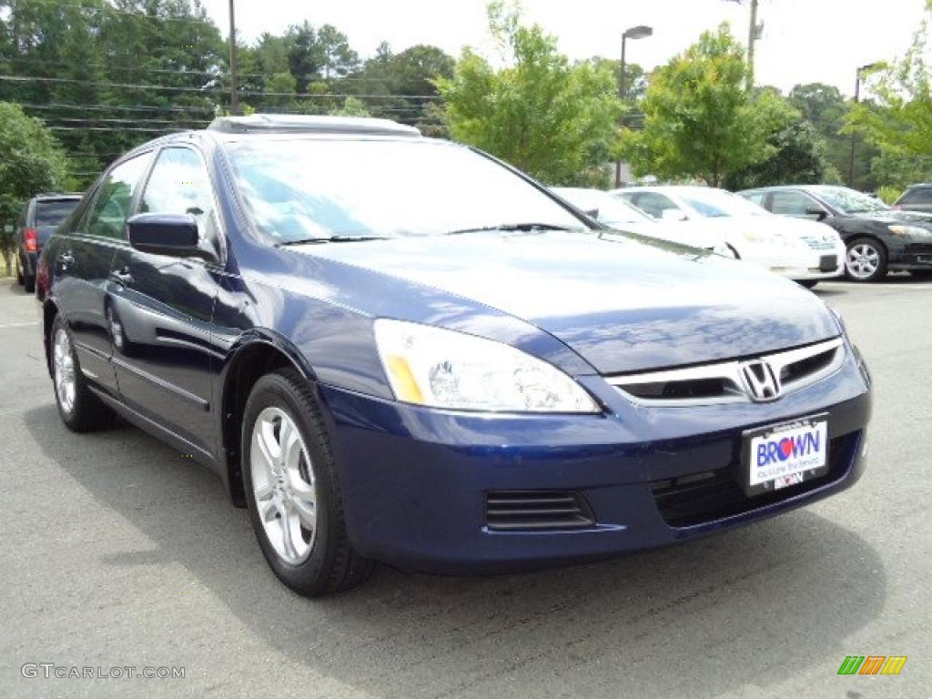 2007 Accord EX Sedan - Royal Blue Pearl / Gray photo #1