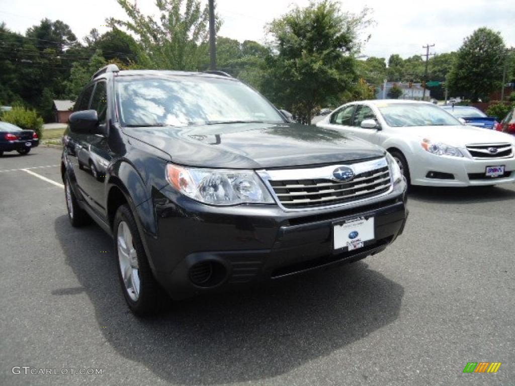 2009 Forester 2.5 X Premium - Dark Gray Metallic / Platinum photo #1