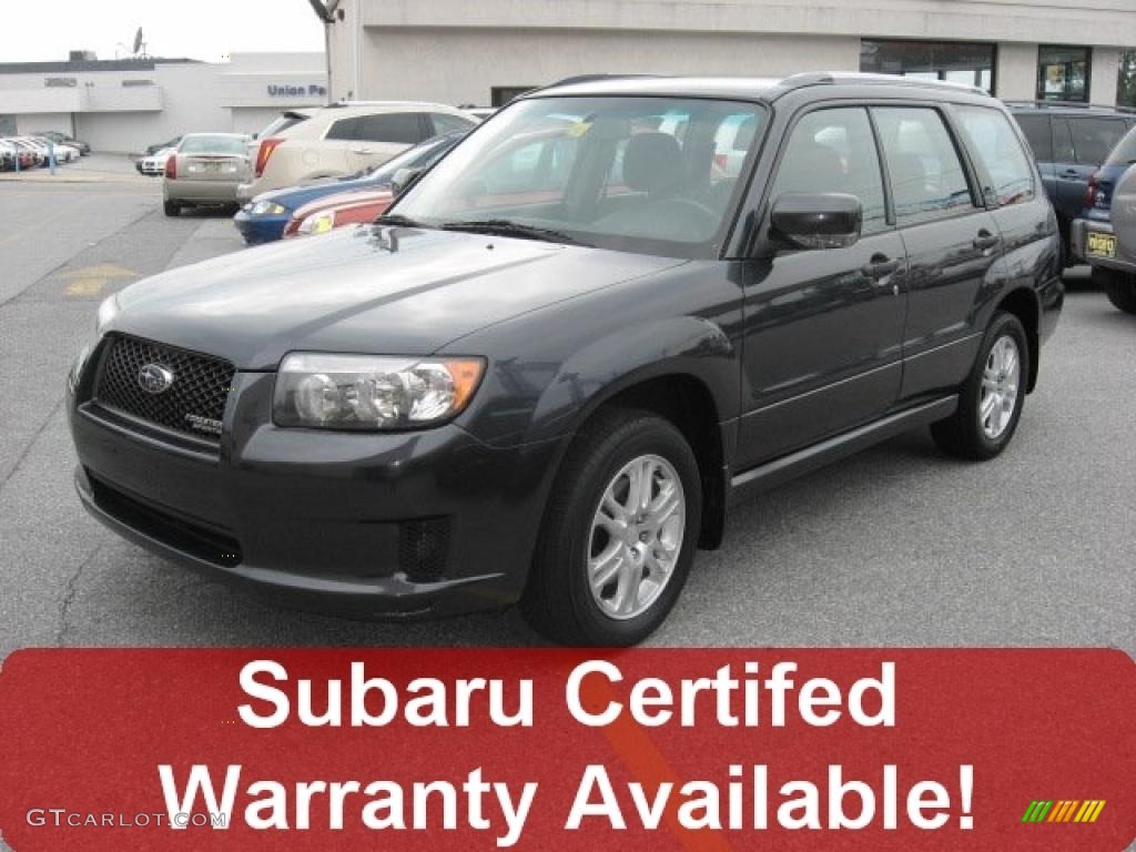 2008 Forester 2.5 X Sports - Dark Gray Metallic / Graphite Gray photo #1