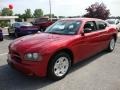 2007 Inferno Red Crystal Pearl Dodge Charger   photo #2