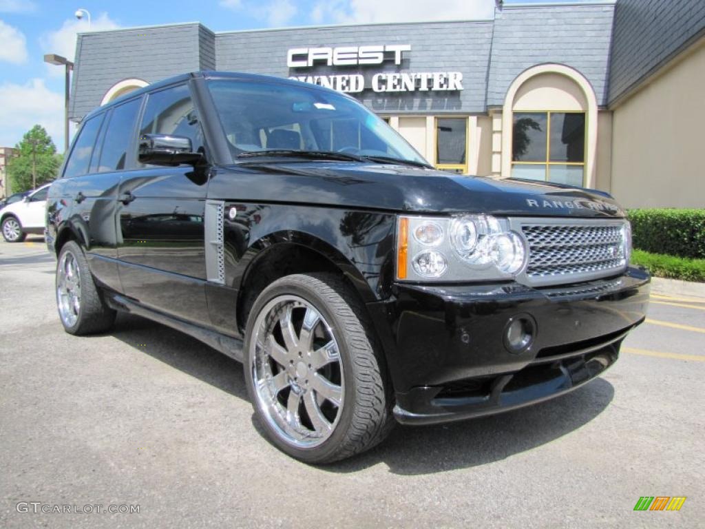 2008 Range Rover V8 Supercharged - Java Black Pearlescent / Jet Black photo #1