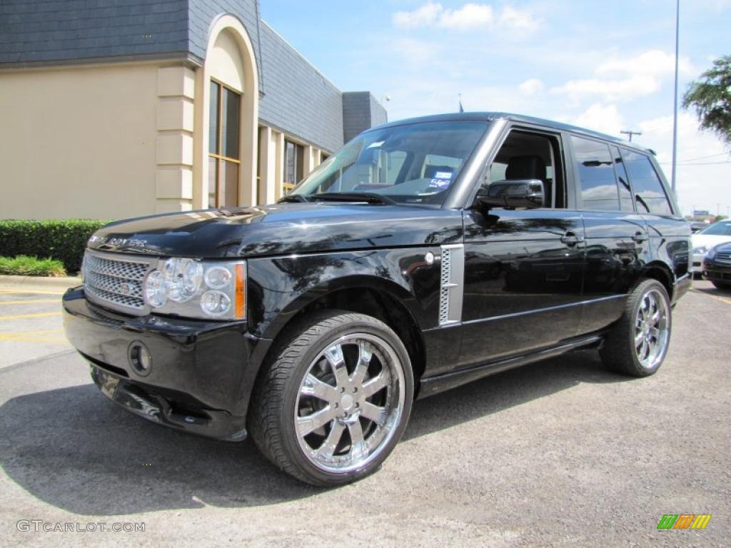 2008 Range Rover V8 Supercharged - Java Black Pearlescent / Jet Black photo #3
