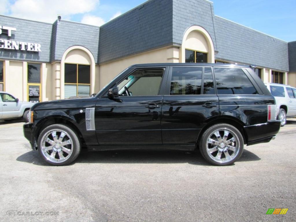 2008 Range Rover V8 Supercharged - Java Black Pearlescent / Jet Black photo #4