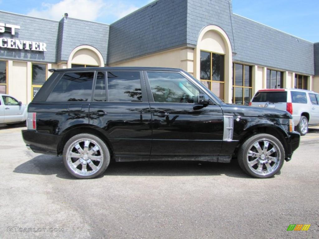 2008 Range Rover V8 Supercharged - Java Black Pearlescent / Jet Black photo #7