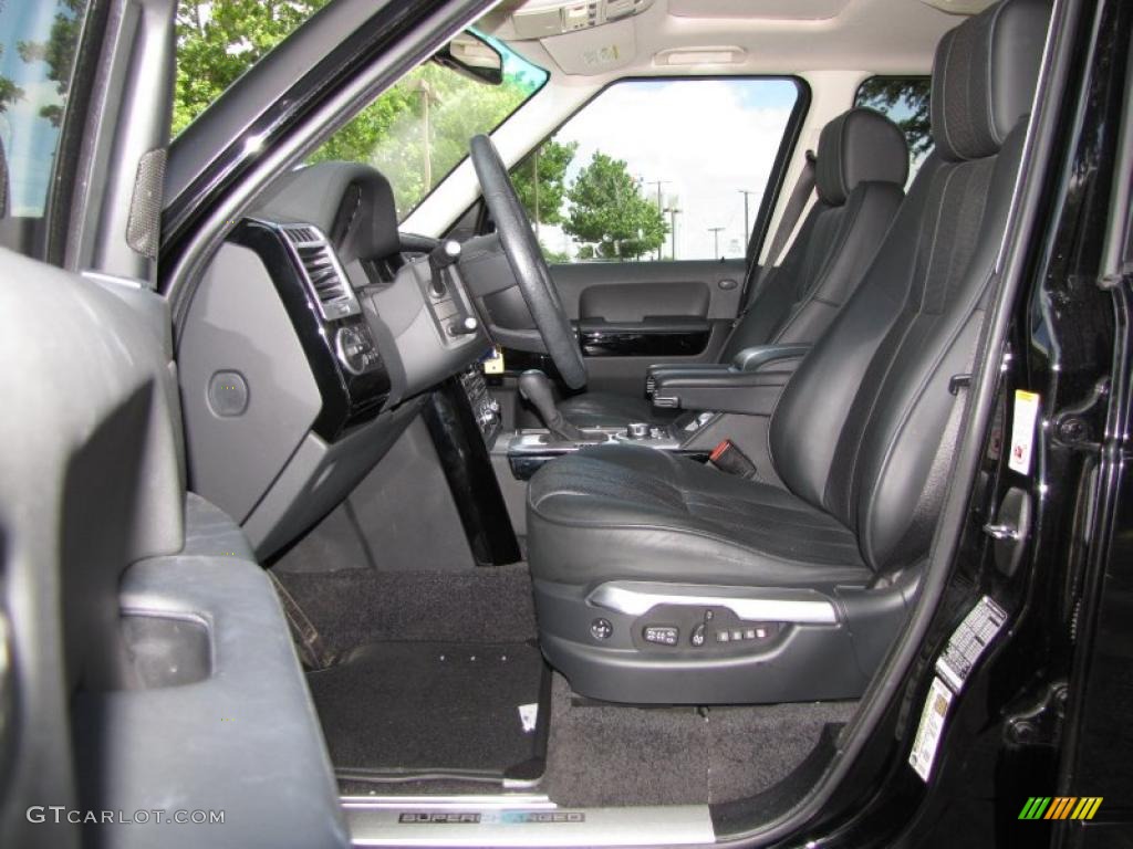 2008 Range Rover V8 Supercharged - Java Black Pearlescent / Jet Black photo #8