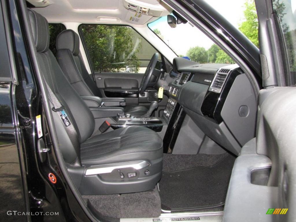 2008 Range Rover V8 Supercharged - Java Black Pearlescent / Jet Black photo #10