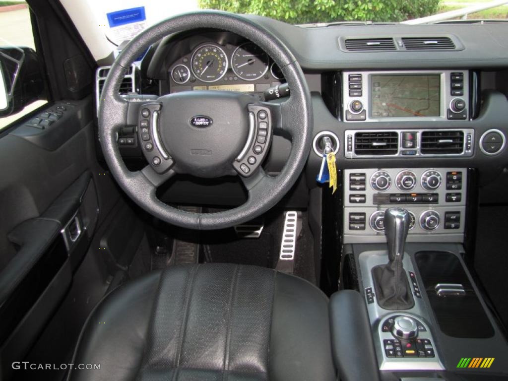 2008 Range Rover V8 Supercharged - Java Black Pearlescent / Jet Black photo #14