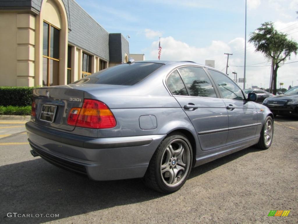 2005 3 Series 330i Sedan - Steel Blue Metallic / Grey photo #6