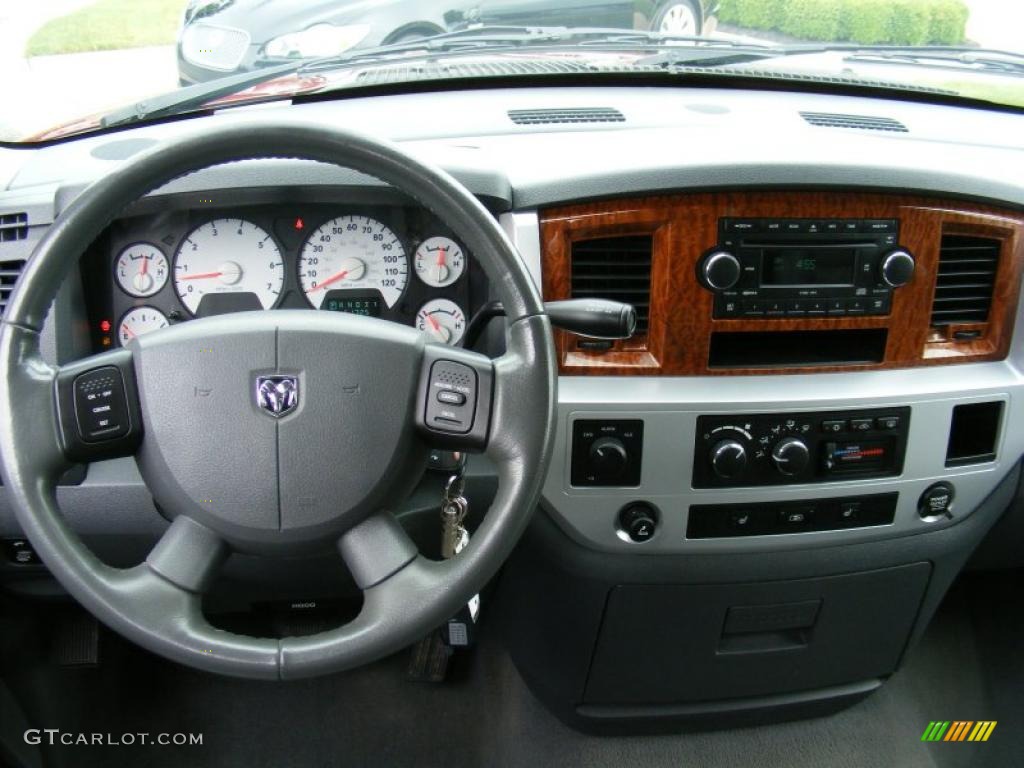 2006 Ram 1500 Laramie Quad Cab 4x4 - Inferno Red Crystal Pearl / Medium Slate Gray photo #15