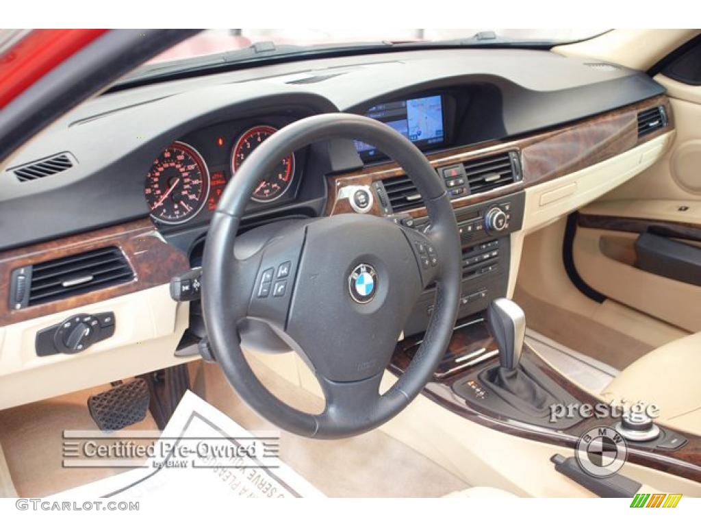 2007 3 Series 335xi Sedan - Crimson Red / Beige photo #13