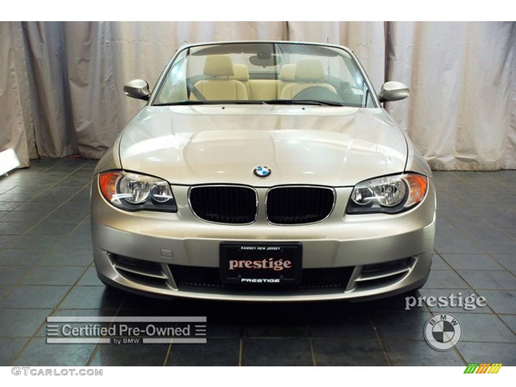 2008 1 Series 128i Convertible - Cashmere Silver Metallic / Savanna Beige photo #6