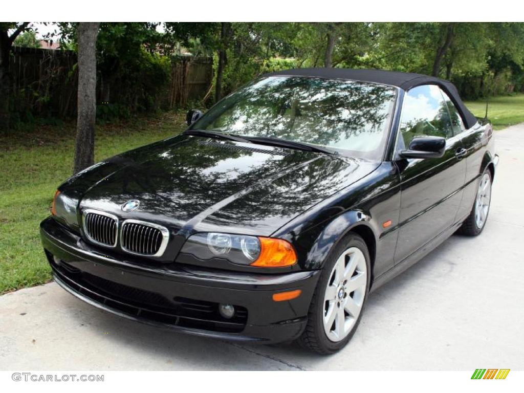 2001 3 Series 325i Convertible - Jet Black / Sand photo #1