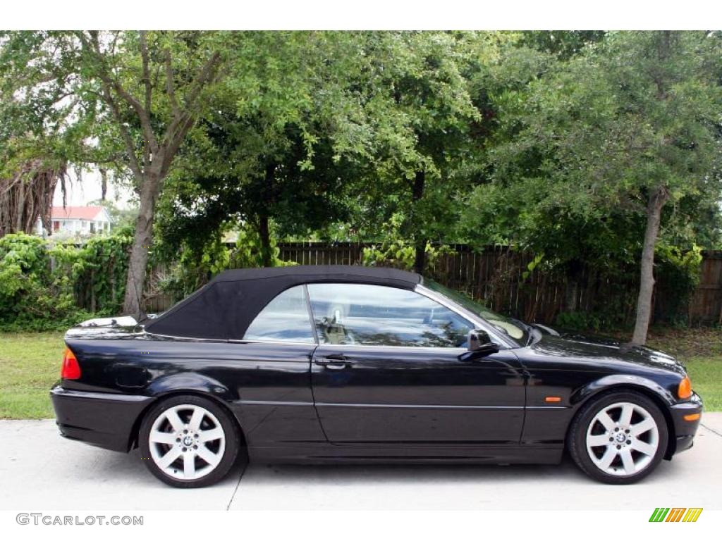 2001 3 Series 325i Convertible - Jet Black / Sand photo #10