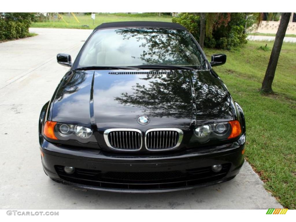 2001 3 Series 325i Convertible - Jet Black / Sand photo #14