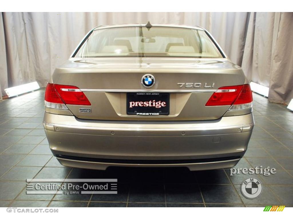 2008 7 Series 750Li Sedan - Kalahari Beige Metallic / Cream Beige photo #3