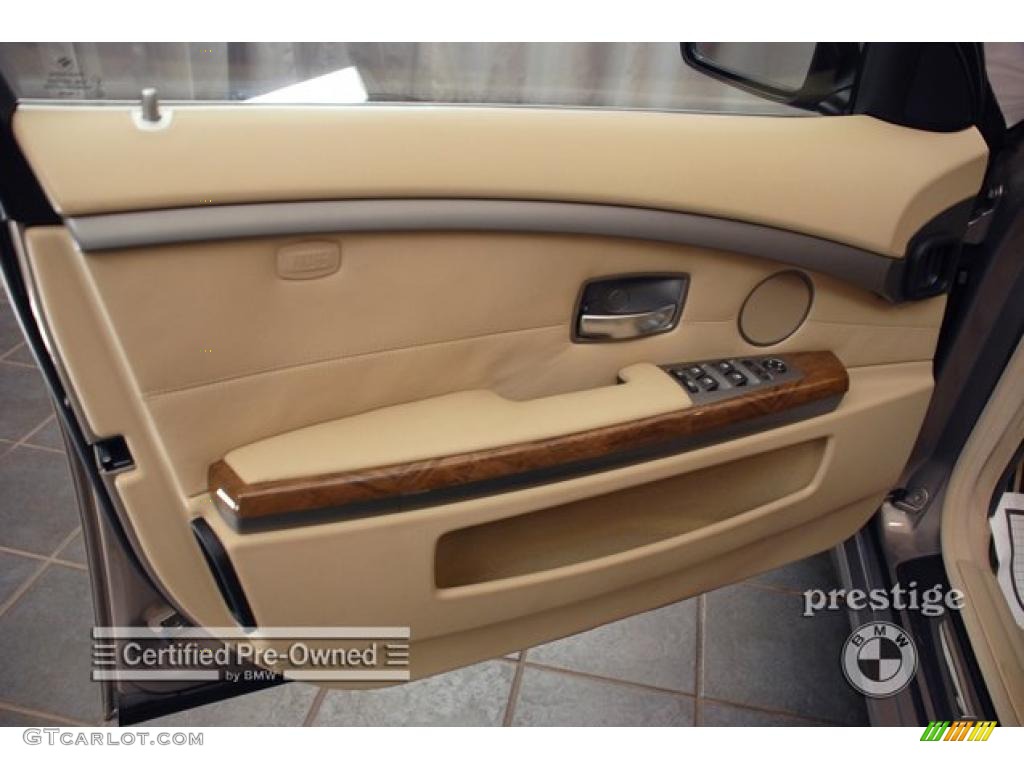 2008 7 Series 750Li Sedan - Kalahari Beige Metallic / Cream Beige photo #12