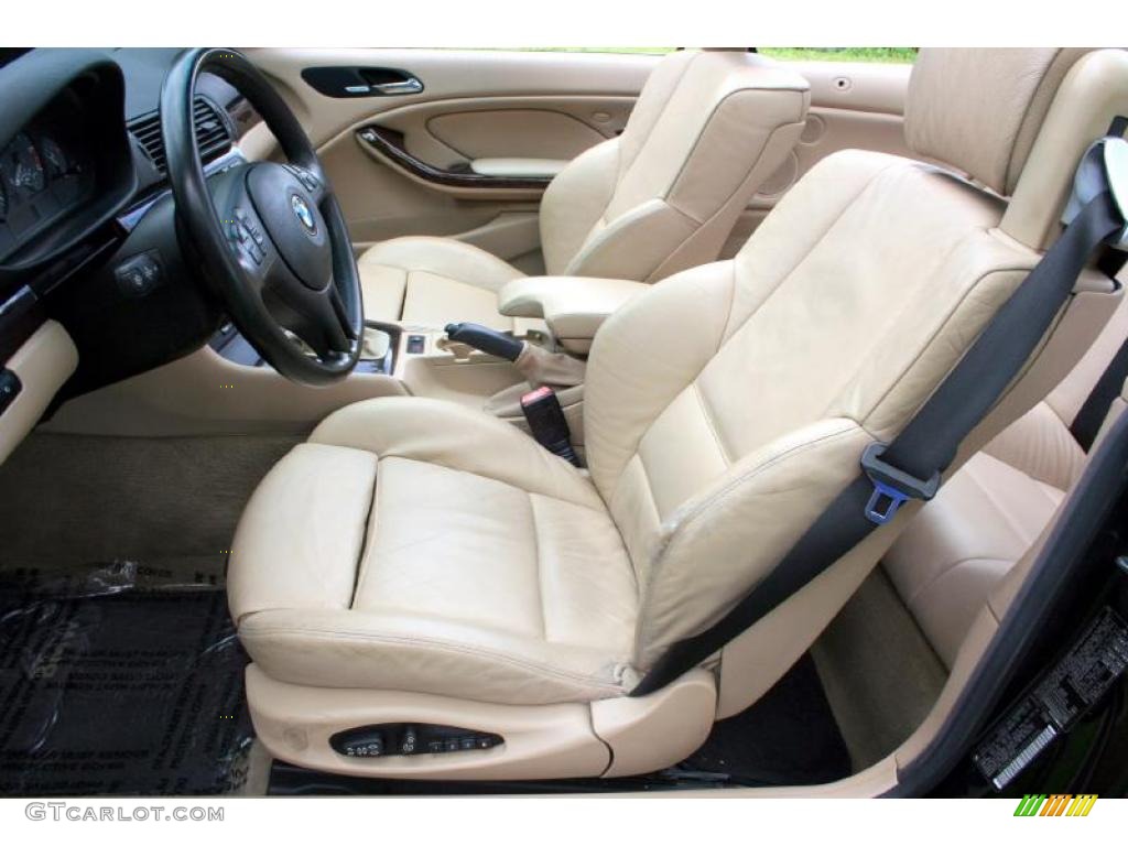 2001 3 Series 325i Convertible - Jet Black / Sand photo #43