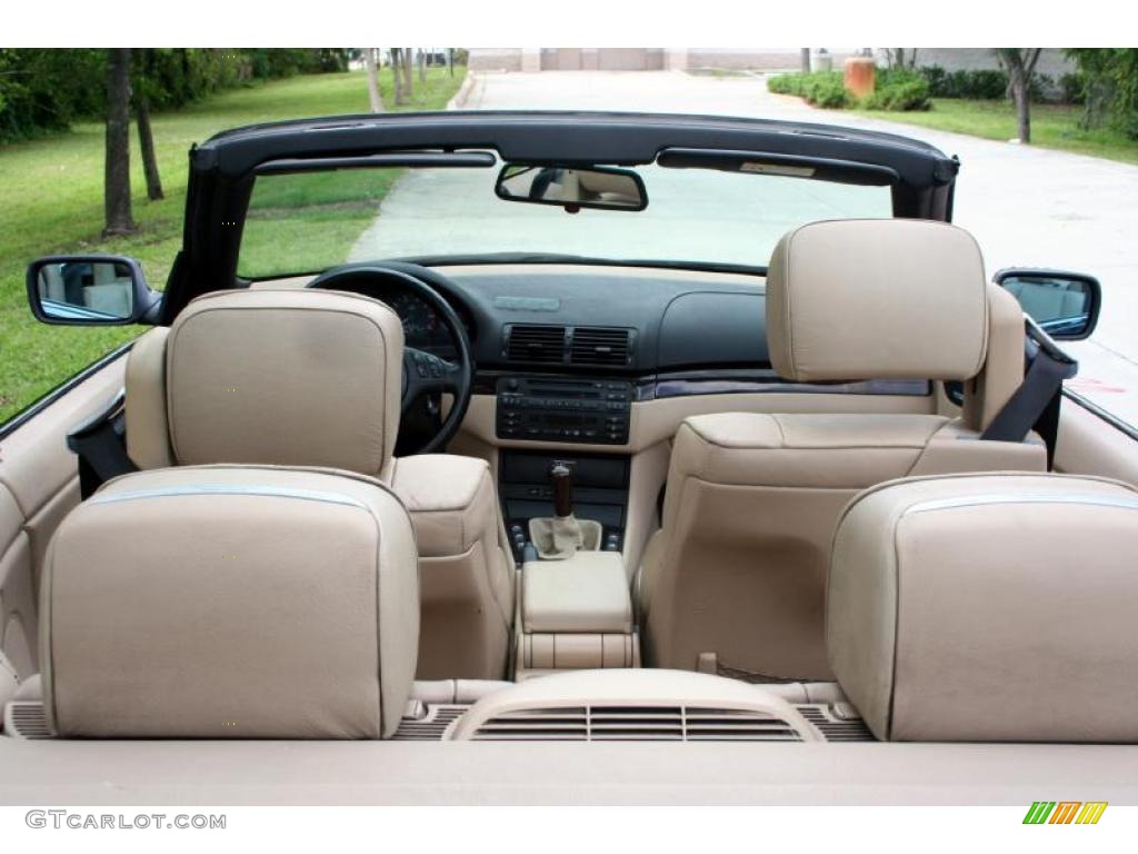 2001 3 Series 325i Convertible - Jet Black / Sand photo #53