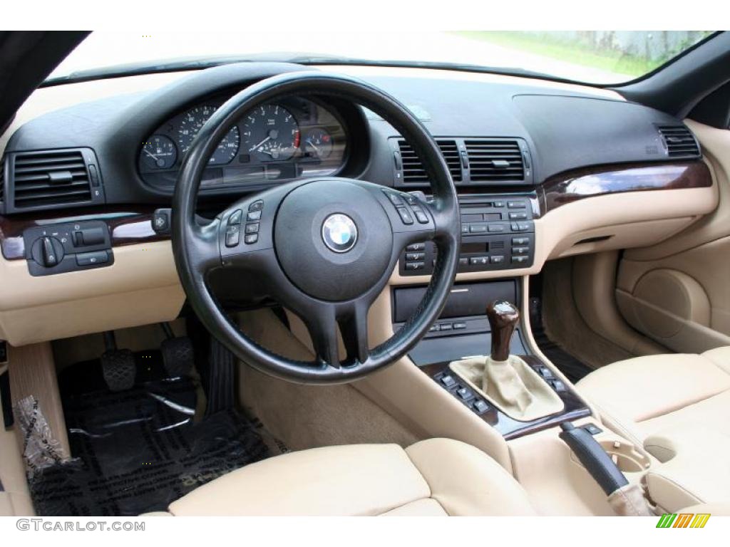 2001 3 Series 325i Convertible - Jet Black / Sand photo #63