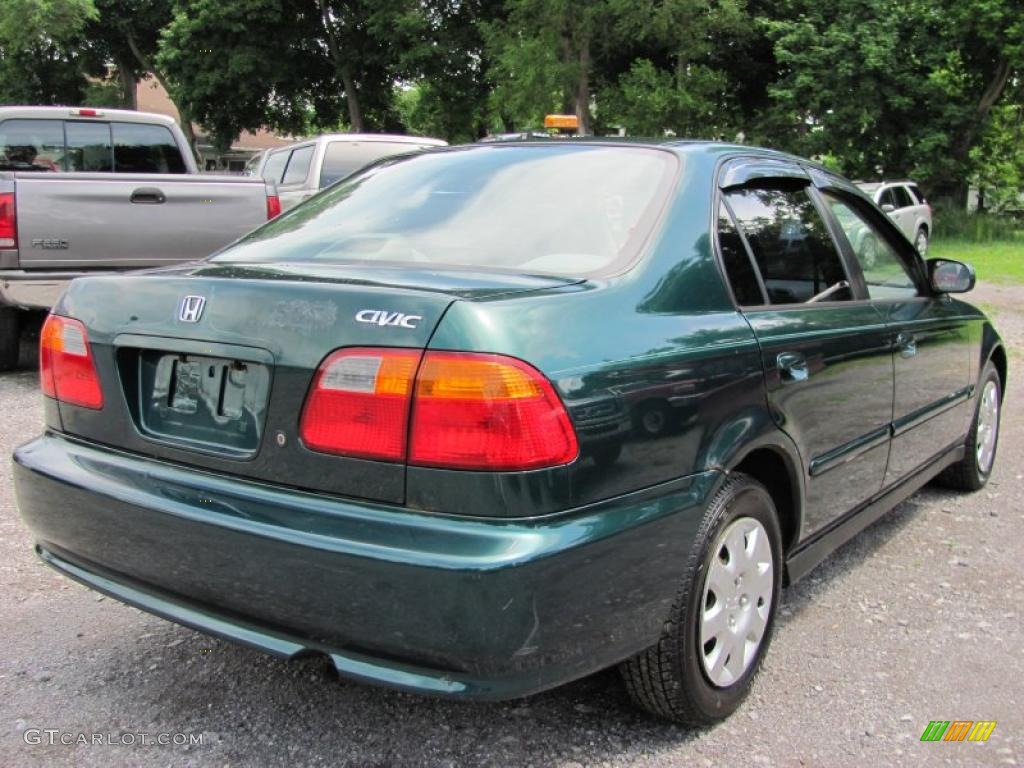 1999 Civic VP Sedan - Clover Green Pearl / Beige photo #2