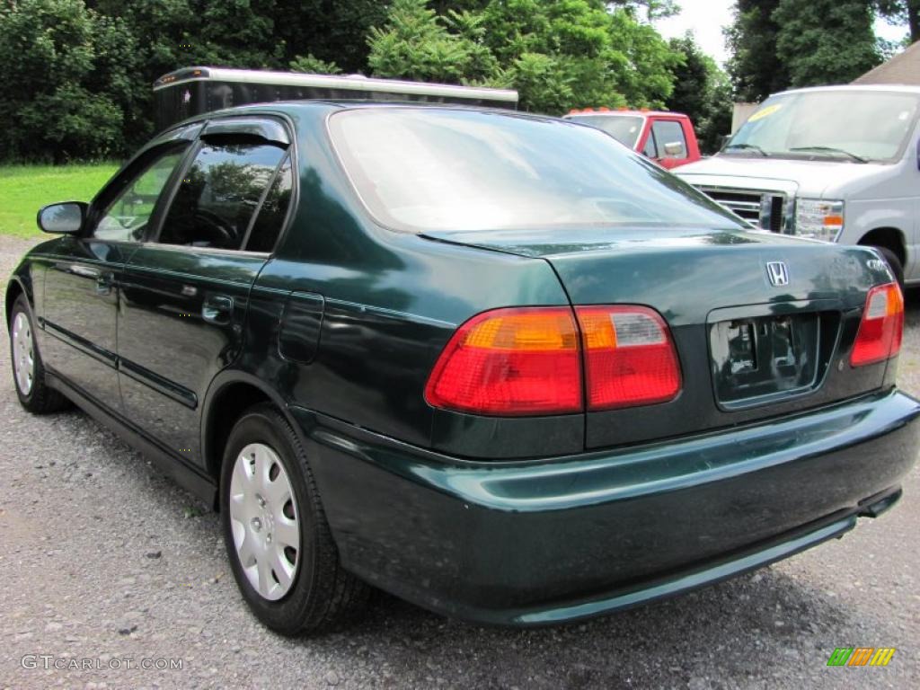 1999 Civic VP Sedan - Clover Green Pearl / Beige photo #12