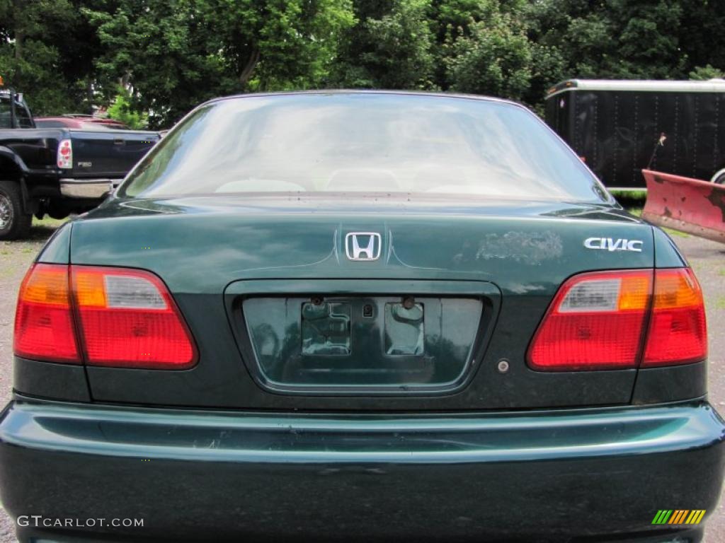 1999 Civic VP Sedan - Clover Green Pearl / Beige photo #13