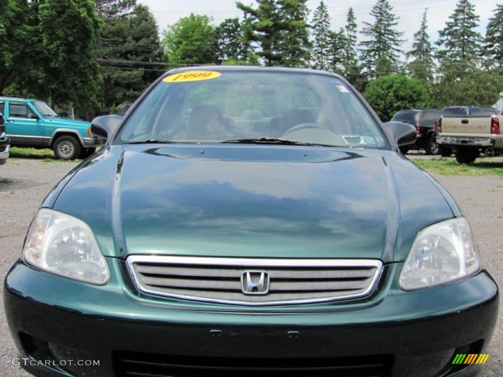 1999 Civic VP Sedan - Clover Green Pearl / Beige photo #16