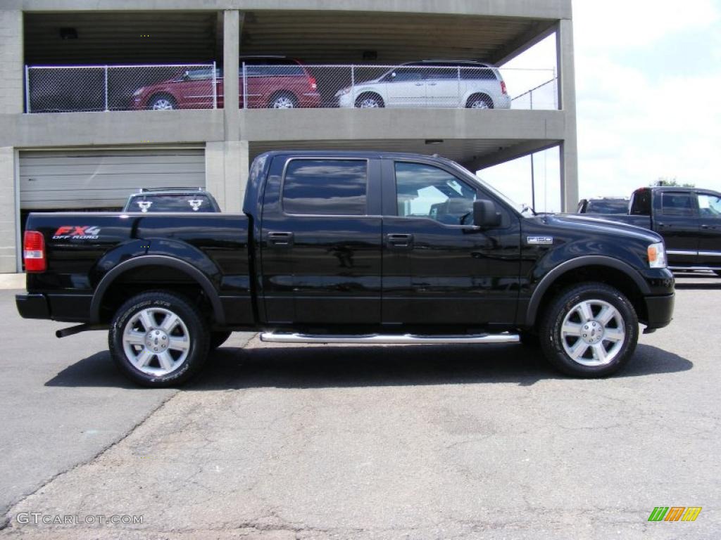 2006 F150 XLT SuperCrew 4x4 - Black / Medium/Dark Flint photo #4