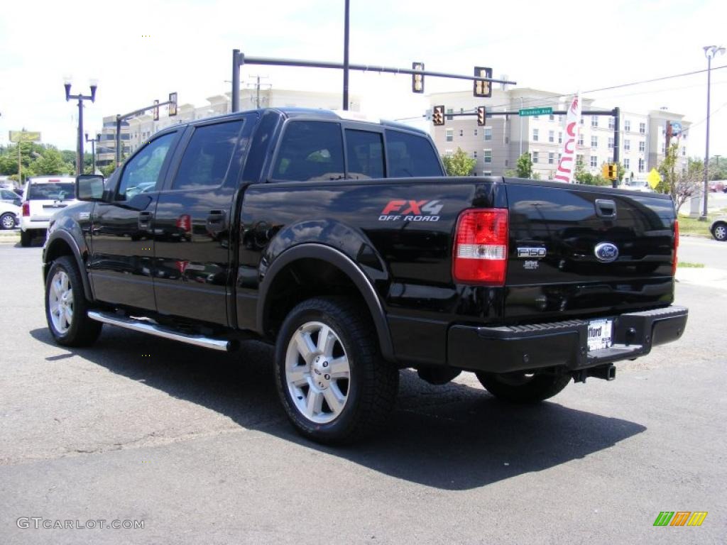 2006 F150 XLT SuperCrew 4x4 - Black / Medium/Dark Flint photo #7