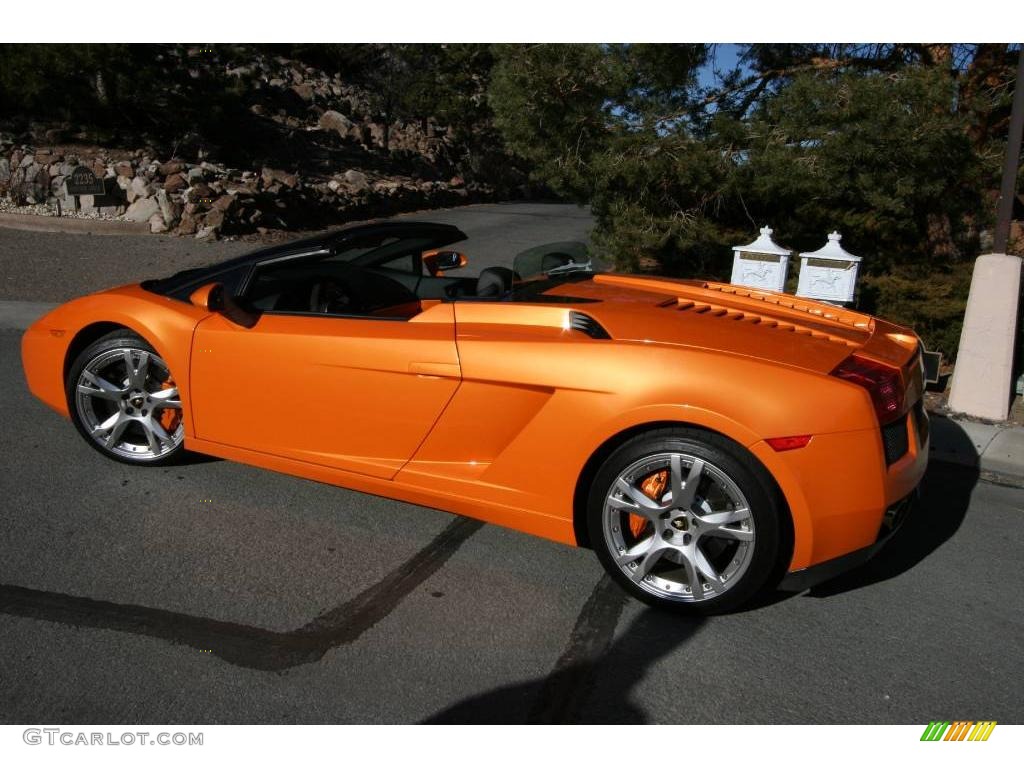 Arancio Borealis (Orange) 2007 Lamborghini Gallardo Spyder Exterior Photo #3145374