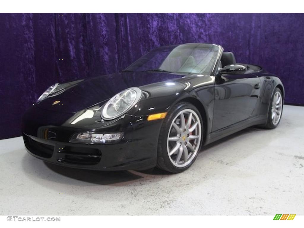 2007 911 Carrera 4S Cabriolet - Black / Black photo #26