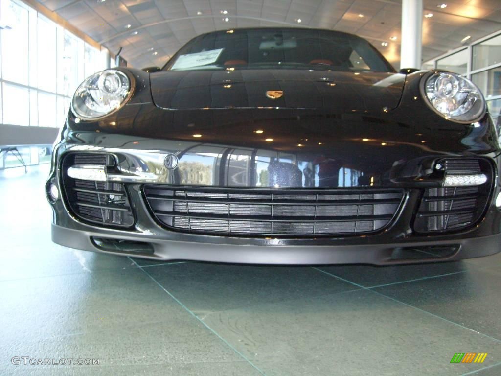 2009 911 Turbo Coupe - Basalt Black Metallic / Black/Terracotta photo #1