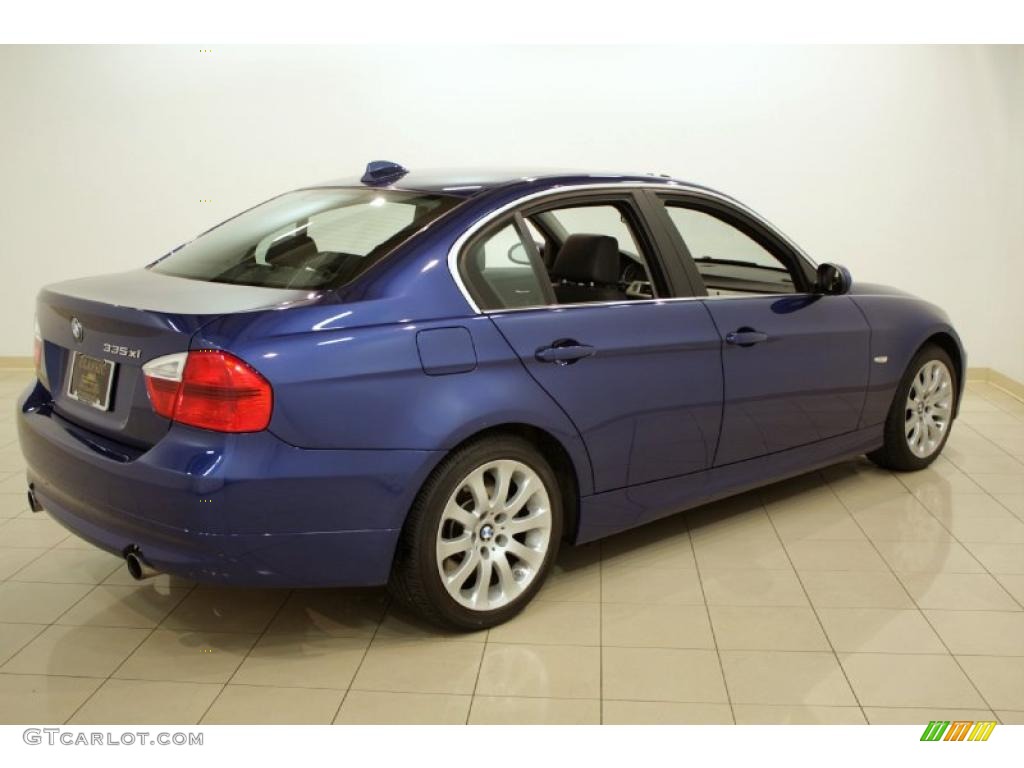 2007 3 Series 335xi Sedan - Montego Blue Metallic / Black Dakota Leather photo #7