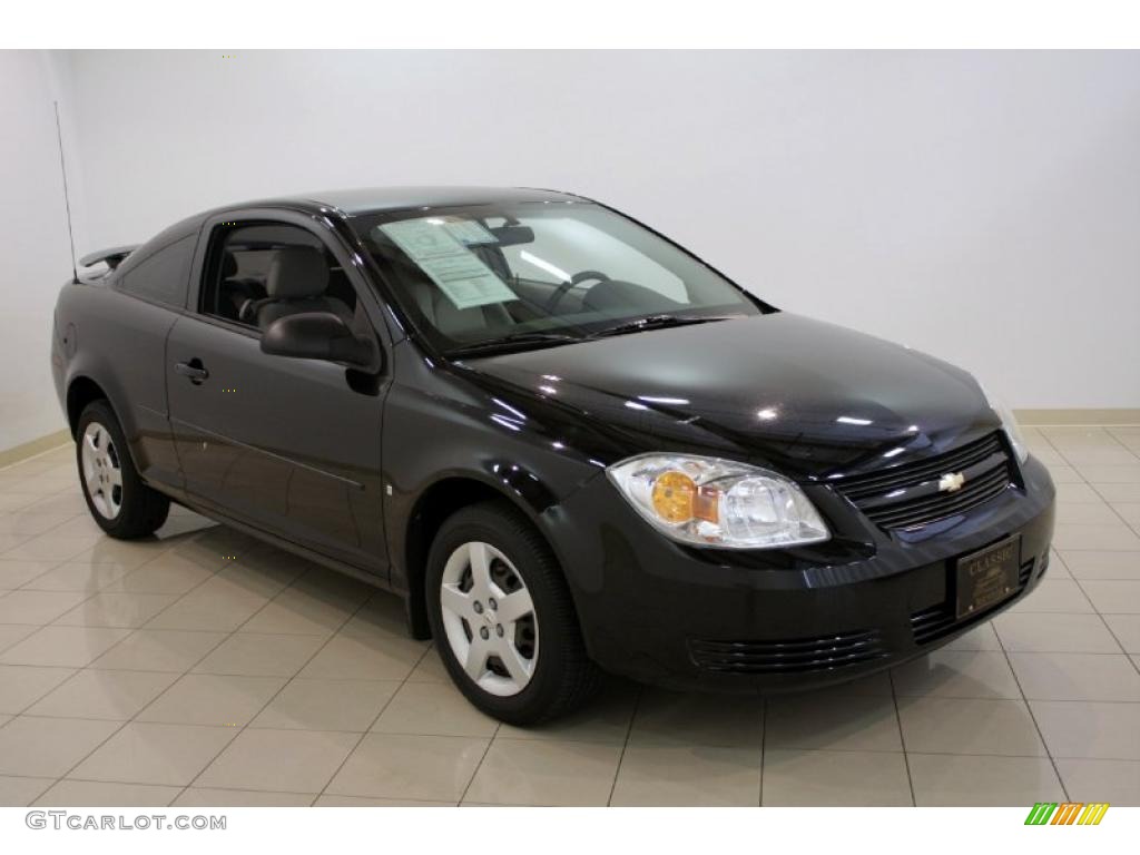 2007 Cobalt LS Coupe - Black / Gray photo #1