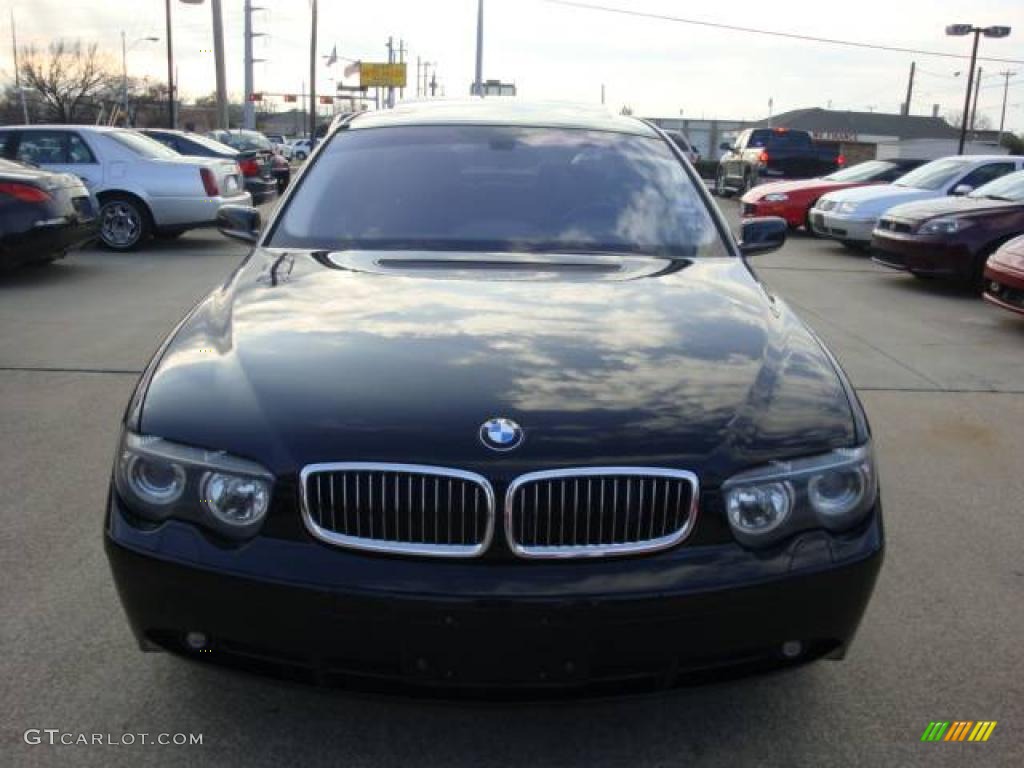 2003 7 Series 745i Sedan - Black Sapphire Metallic / Black/Black photo #1