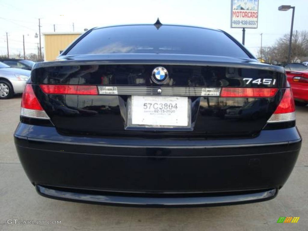 2003 7 Series 745i Sedan - Black Sapphire Metallic / Black/Black photo #10
