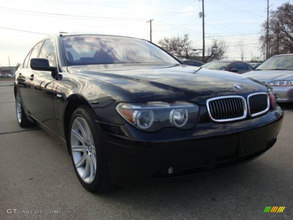2003 7 Series 745i Sedan - Black Sapphire Metallic / Black/Black photo #15