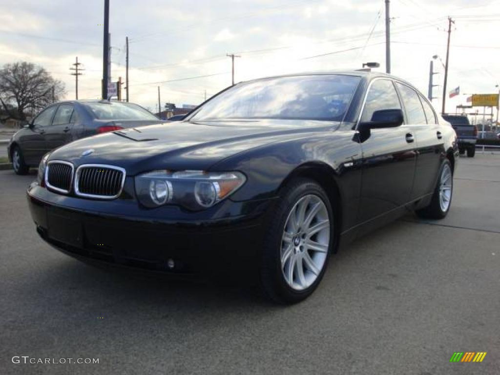 2003 7 Series 745i Sedan - Black Sapphire Metallic / Black/Black photo #21